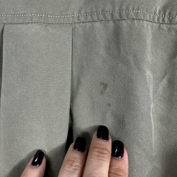 Anthropologie Holding Horses Chambray Surplice Hunter Green Top Size 2P - Picture 15 of 15